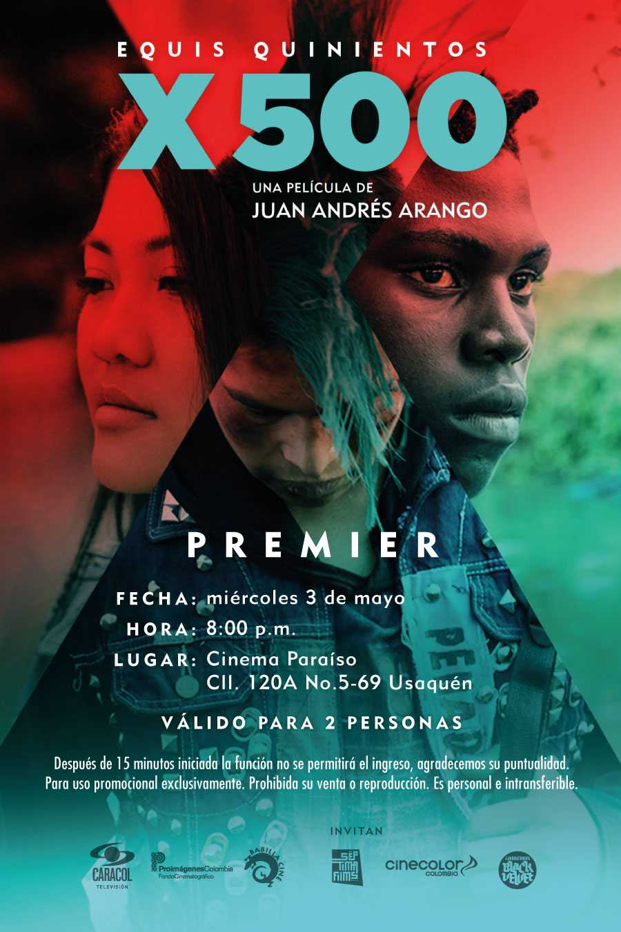 Boleta para funciones promocionales